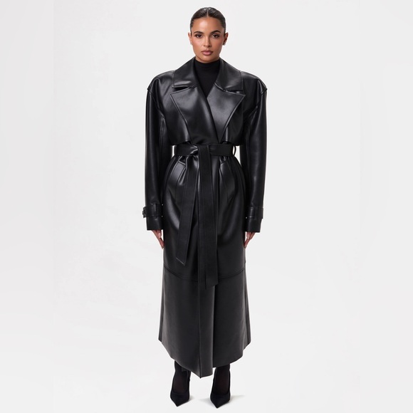 naked wardrobe | Jackets & Coats | Naked Wardrobe Vegan Leather Trench